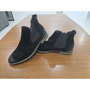 Portabella Men’s Slip On Leather Boots Black Size 10 Casual Comfort